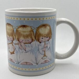 Hallmark 3 Precious Angels Coffee Tea Mug Retro‎ Christmas Gourmet Gifts 3.75"